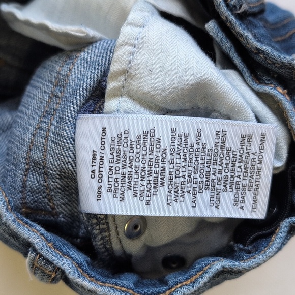 babyGap 1969 distressed raw hem cotton denim jeans shorts 12-18 months baby boy - Picture 6 of 7